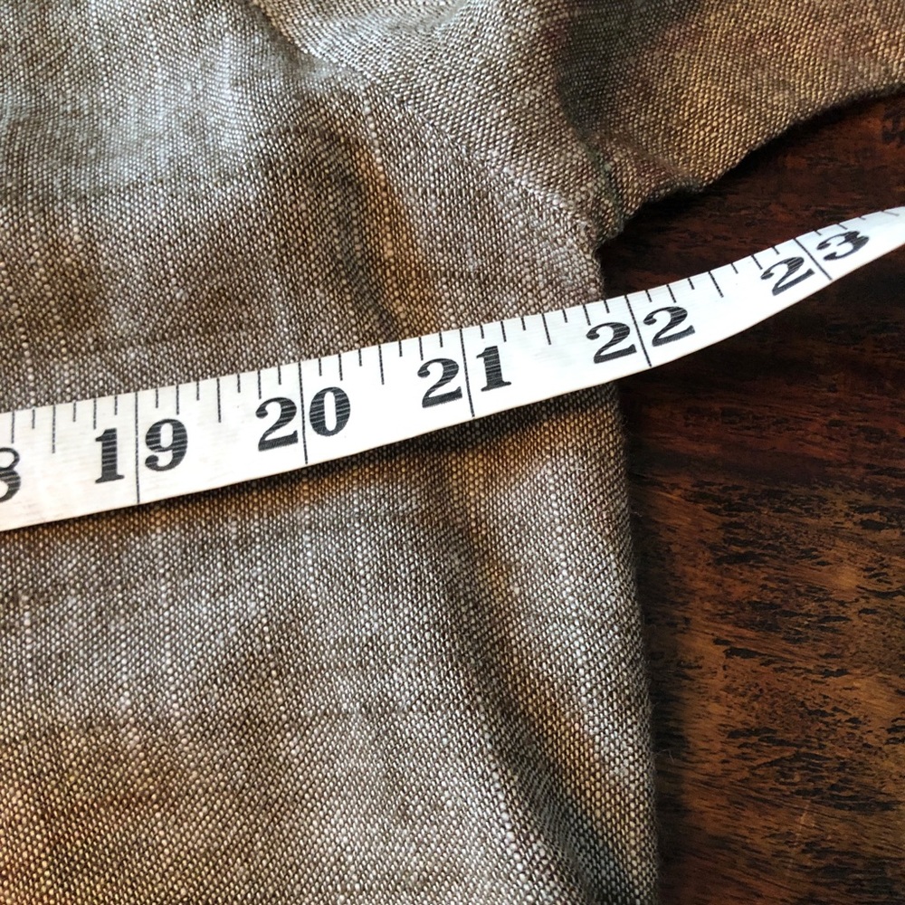 LAST CALL BEFORE DONATION: Anthropologie Grey Linen Embroidered Dress L - Picture 10 of 15